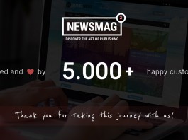 Newsmag Theme 5000 milestone