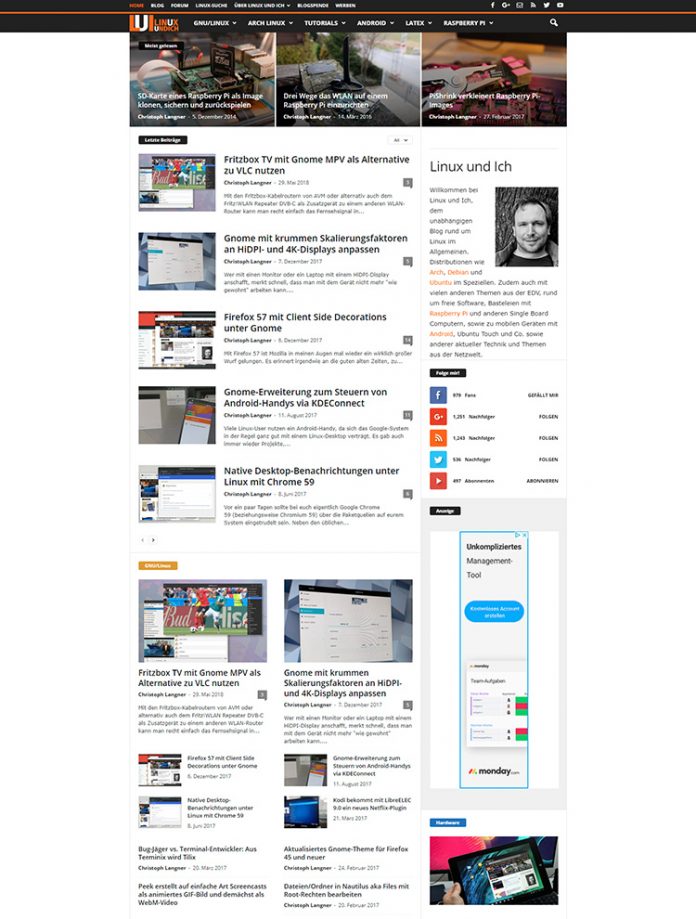 Newsmag Theme Showcase - Linux und Ich