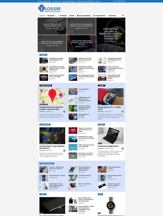Newsmag Theme Showcase - Android Blogger