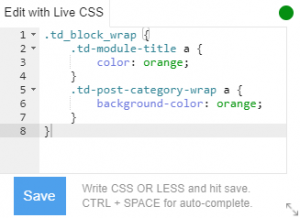 Live CSS box