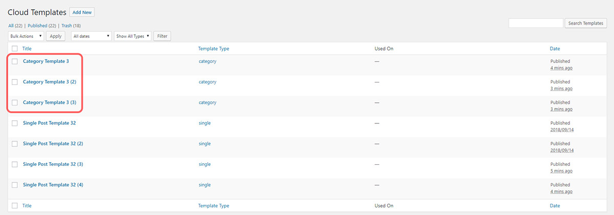 Template Auto Enumeration Usability Features