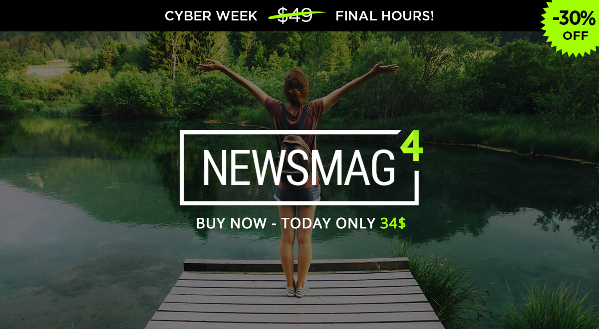 Cyber Monday Newsmag Theme Offer