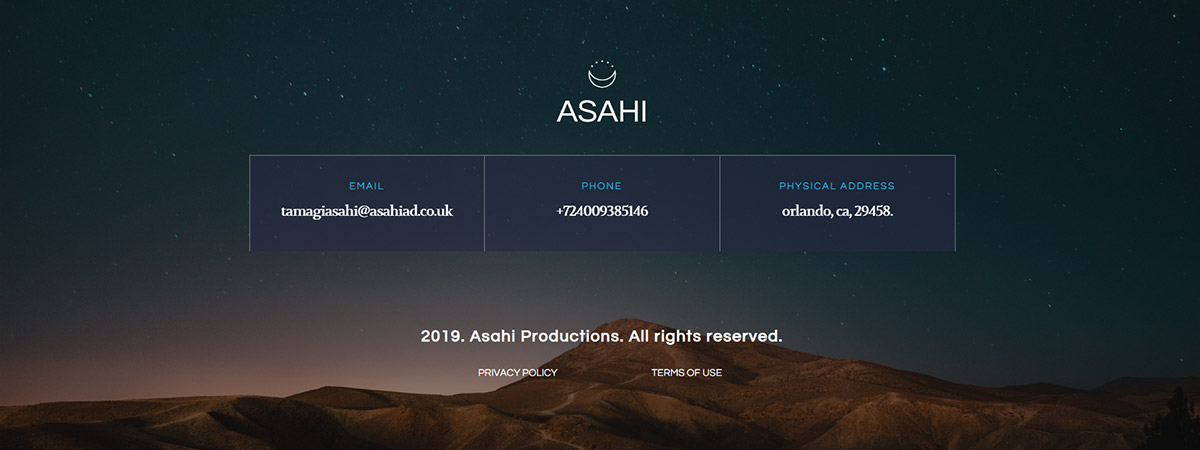 Footer with Newspaper Theme Asahi Productions