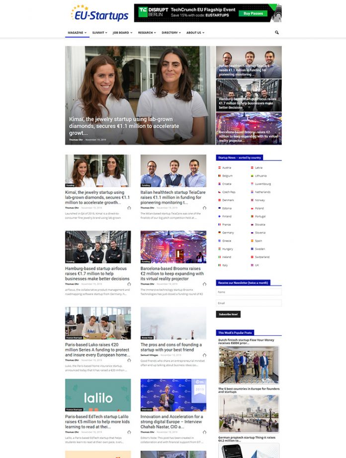Newspaper Showcase - EU Startup