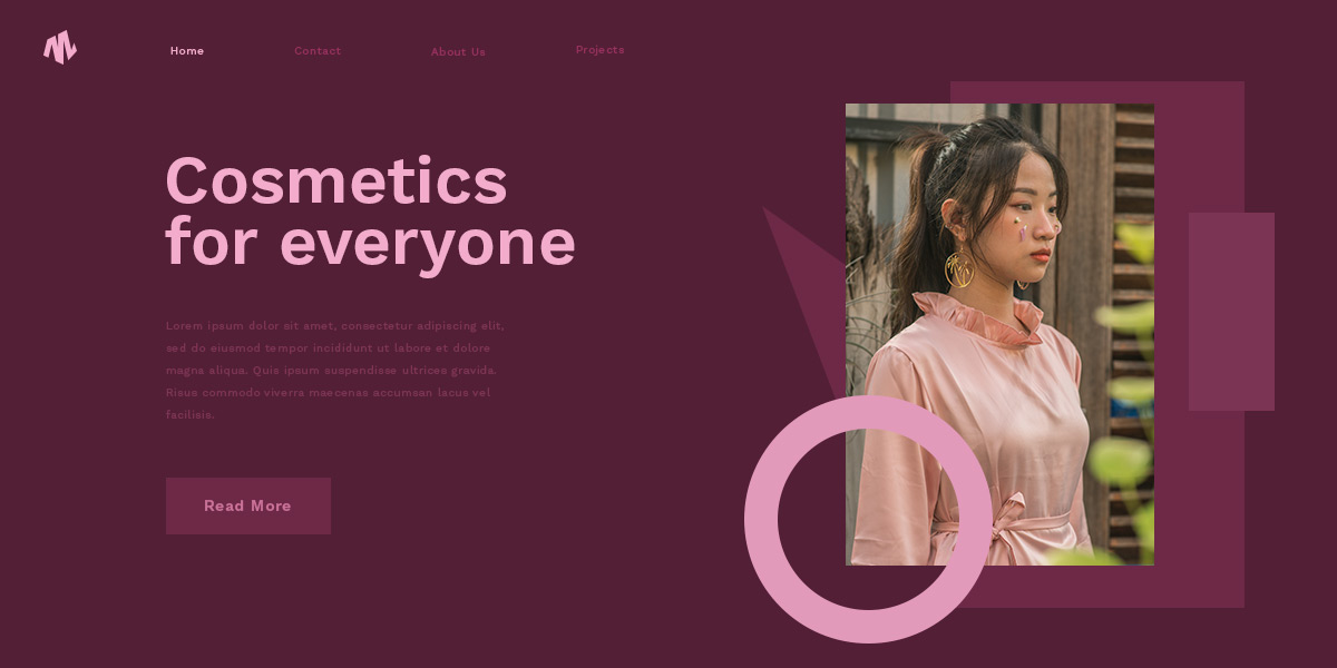A monochromatic Scheme for a Beauty Website