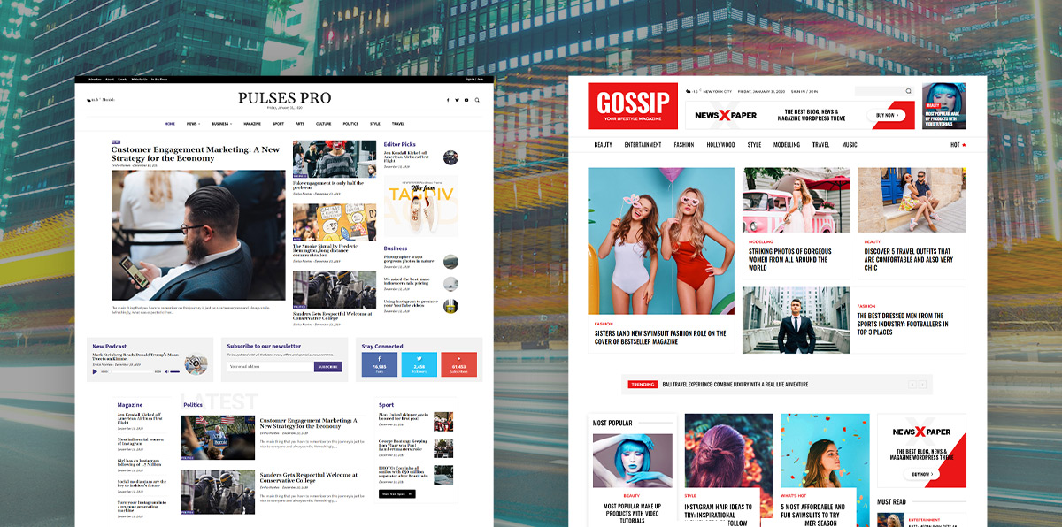 Gossip and Pulses Pro Demos tagDiv Newspaper Theme