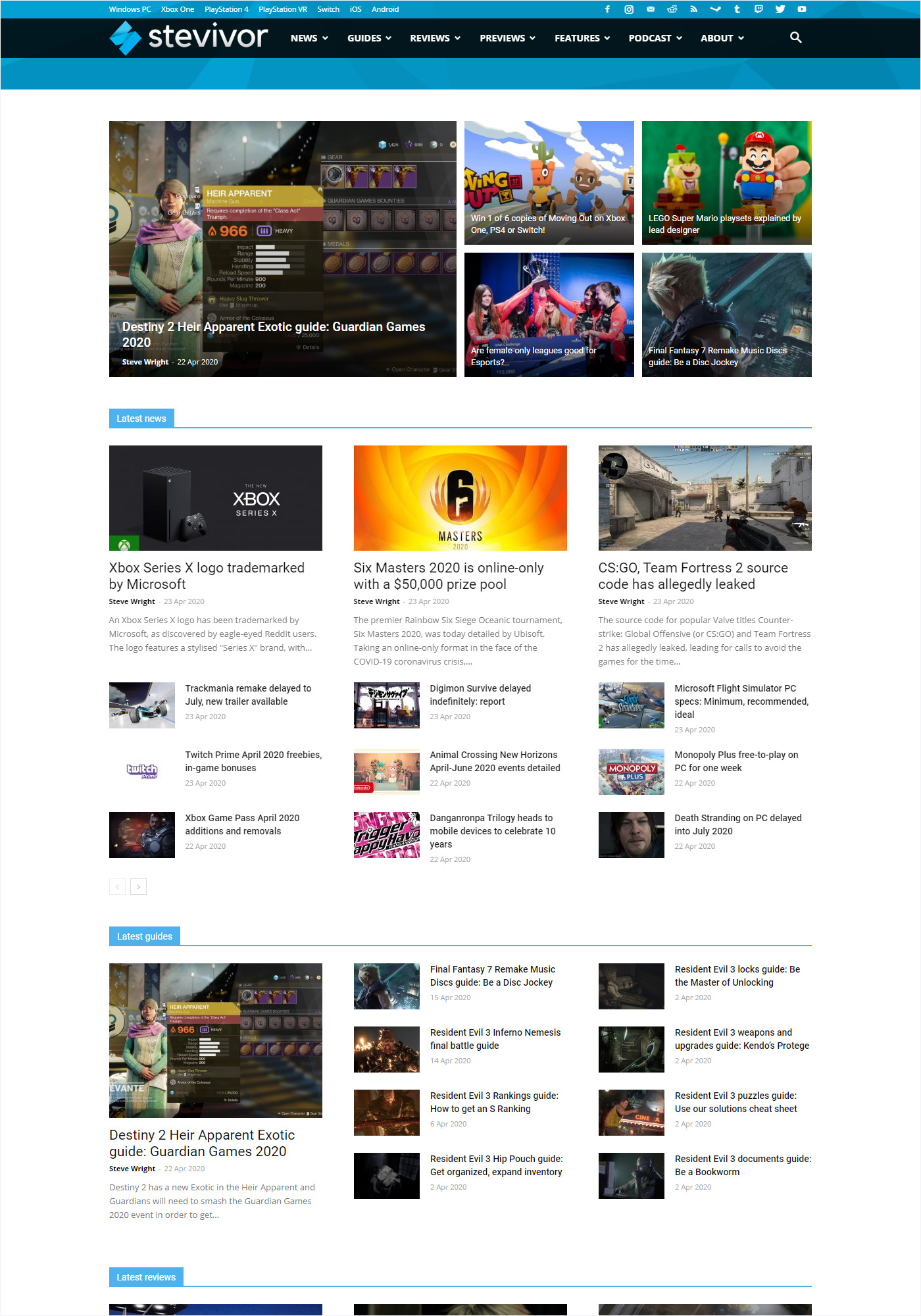 tagDiv development and design portfolio Stevivor Website 4