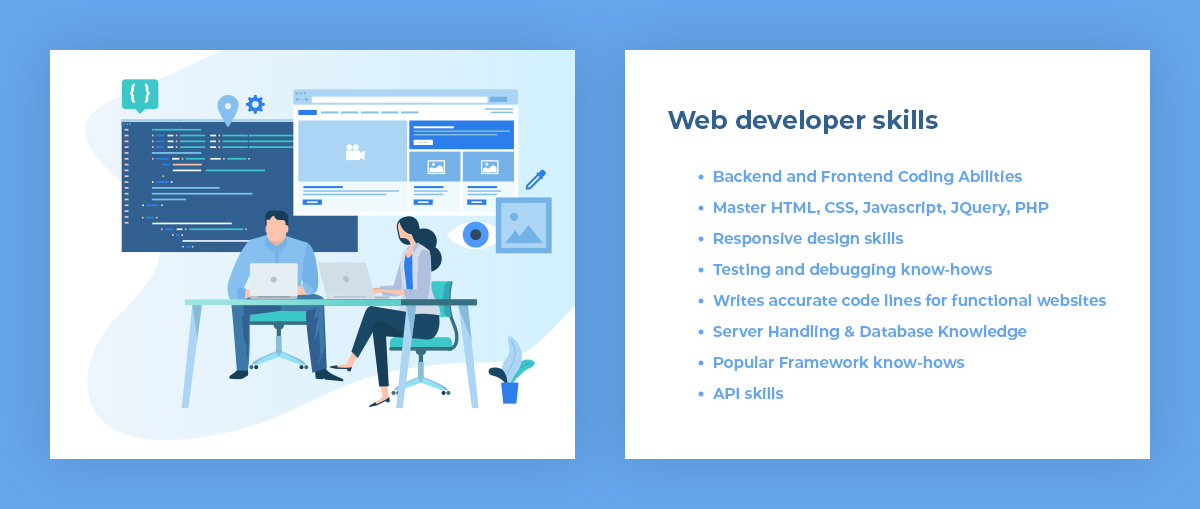 Web Developer skills