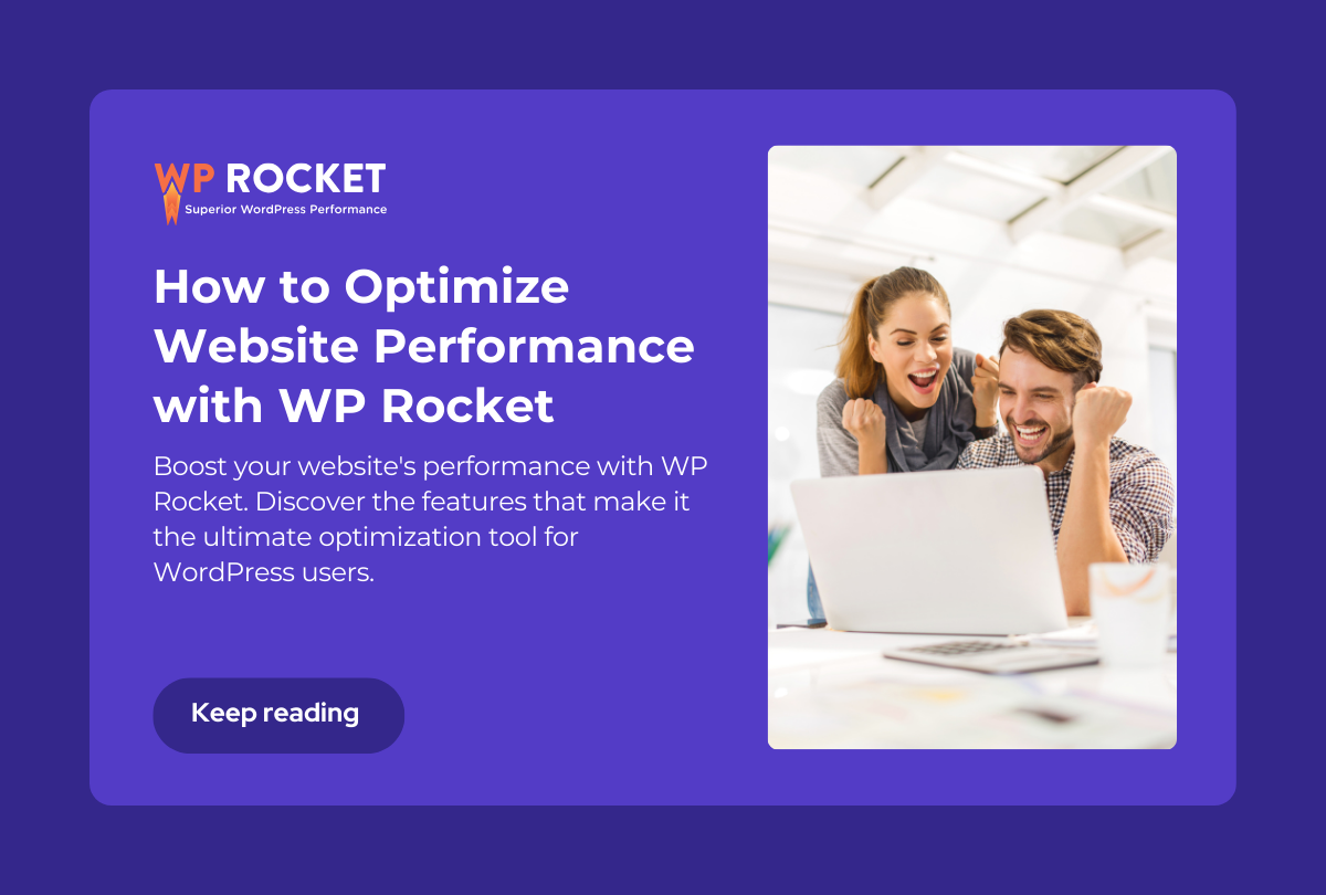 How to optimize website performance with wp rocket